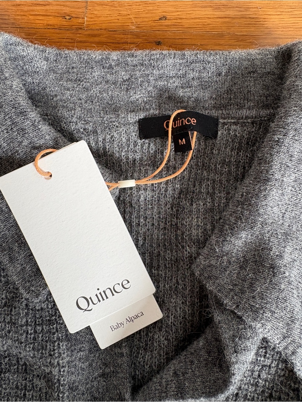 Quince Heather Gray Women’s baby alpaca Sweater NWT - Picture 2 of 6